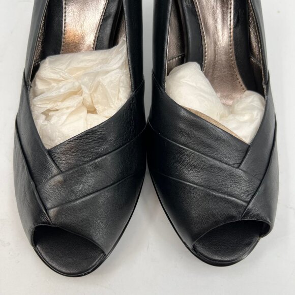 Sofft Black Leather Peep Toe Heels | Size 9 - Picture 2 of 8